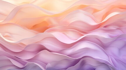 Fototapeta premium Gentle pastel hues blend seamlessly in flowing abstract waves, creating a soothing and elegant wallpaper background