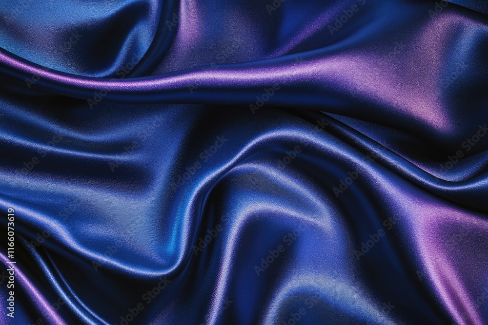 Poster a close-up shot of intricate purple and blue silk fabric with subtle texture and pattern