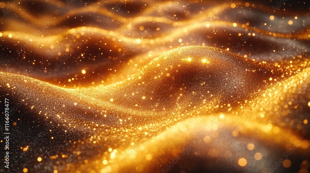 Poster a close up shot of a gold colored surface with details visible