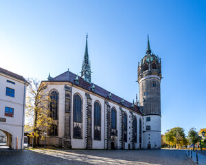 Schlosskirche, Lutherstadt Wittenberg, Sachsen Anhalt, Deutschland 