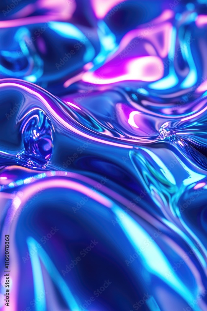 Poster a close-up view of a smooth and reflective surface, great for use in product or technology-related c