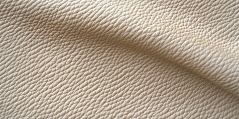 Closeup of beige leather texture, soft folds, automotive interior, luxury car seat, fine grain pattern, smooth surface, warm tan color, minimalist design, high-resolution detail, studio lighting, prod