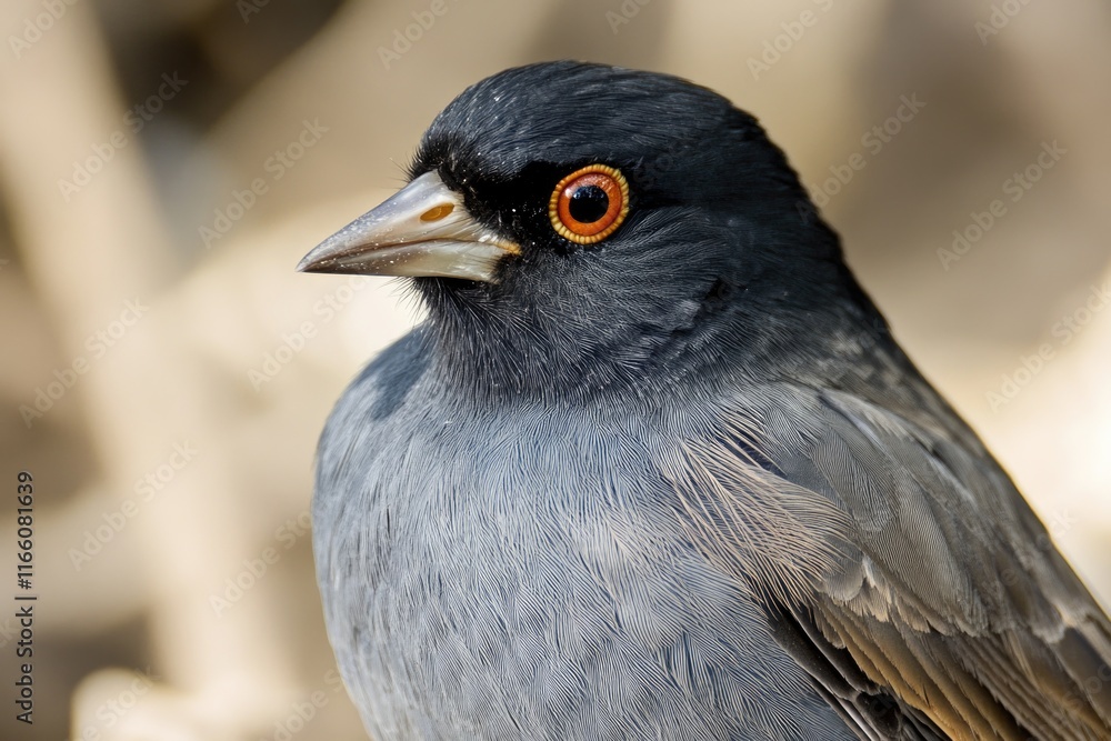 Poster close-up shot of a bird sitting on a branch