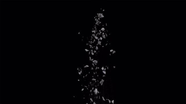 Collapsed ceiling Falling boards, sheetrock, and other debris effect background footage motion graphics, or as a background or overlay 4K drag and drop editing software supporting blending modes.
