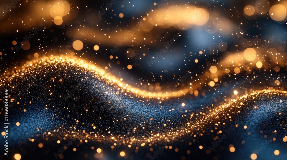 Aufkleber a blurry image of a golden wave, suitable for use in abstract or artistic contexts