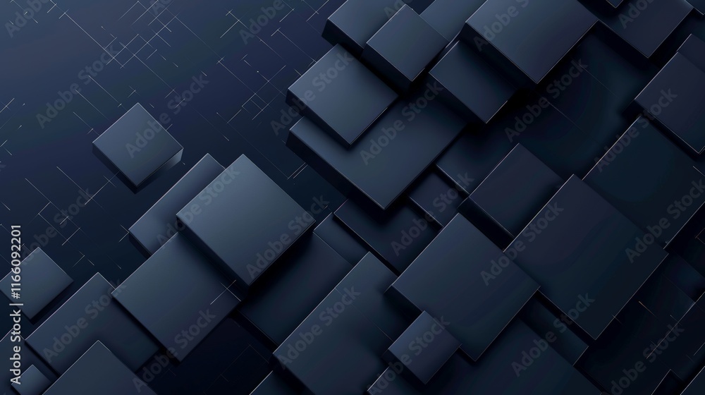 Poster dark geometric shapes creating a modern and stylish wallpaper, perfect for adding a touch of eleganc