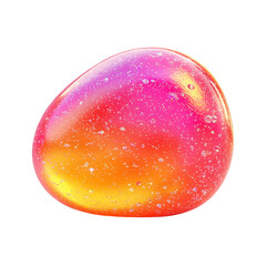 Obraz premium 3D render of a candy icon shaped like a sugary gumdrop with a texture and bright colors