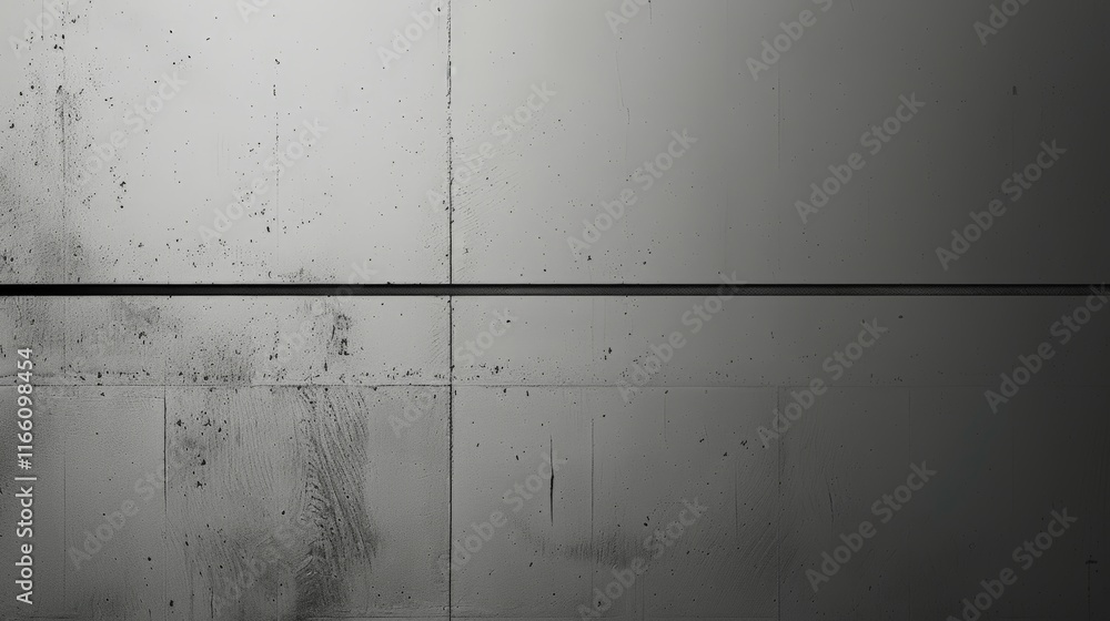 Poster dark concrete wall with horizontal line creating a geometric pattern, ideal for backgrounds and arch