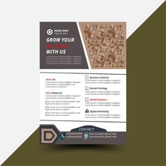 corporate business flyer design template or brochure cover design template