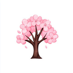beautiful pink cherry blossom tree