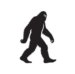 big foot silhouette vector illustration