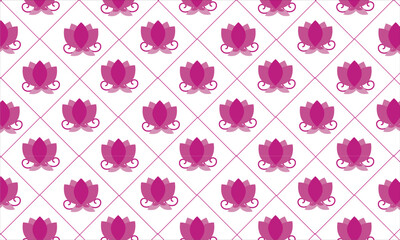 Flower seamless pattern with twisted lines, vector linear tiling background, stripy weaving, optical maze, twisted stripes.