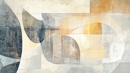 Abstract composition featuring soft shapes and muted colors, evoking calm and contemplation.