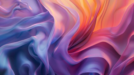 Obraz premium Smooth, colorful silk fabric flows and creates an abstract design, perfect for backgrounds and wallpapers