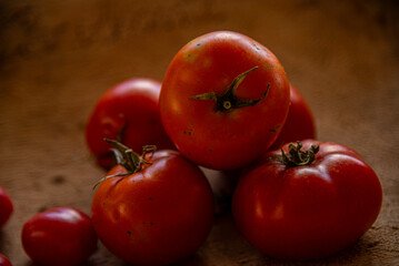 Cherry tomato fruits (Solanum lycopersicum var. cerasiforme)