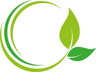Blätter, Pflanzen, Kreise, Wellness, Heilpraktiker und Natur Logo	
