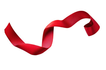 Red Ribbon Floating in the Air