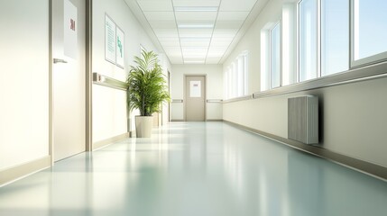 Bright and Calm Indoor Corridor with Natural Light