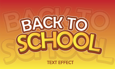 Back to school typography premium editable text effect