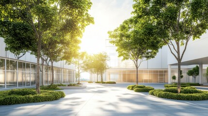 Obraz premium Modern Healthcare Infrastructure Development with Natural Light