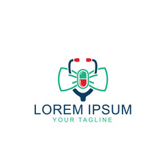 Healthcare Medical Pharmacy, Medicine, Herbal Logo Design Stock Vector