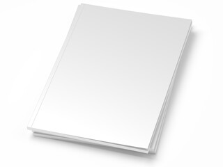 Open magazine with a glued binding. Vertical A4 format.