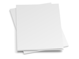 Open magazine with a glued binding. Vertical A4 format.