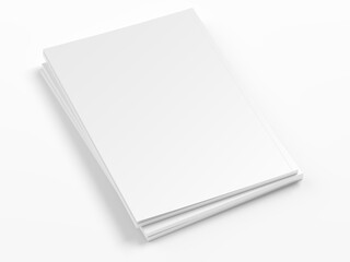 Open magazine with a glued binding. Vertical A4 format.