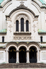 St. Alexander Nevsky Cathedral, main facade, Sofia, Republic of Bulgaria, Europe
