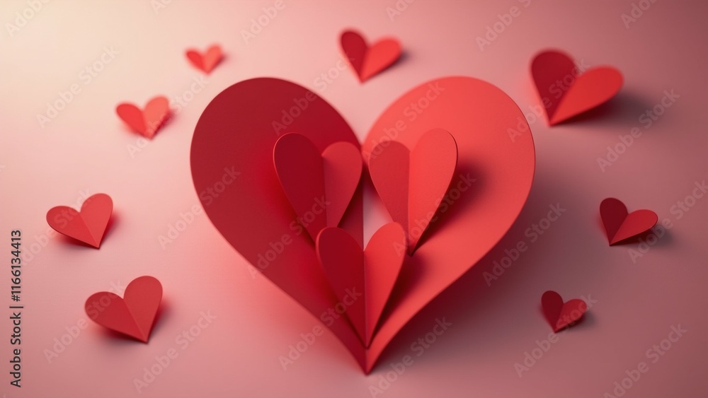 Poster the image is a digital illustration of a large red heart in the center. the heart is made up of mult