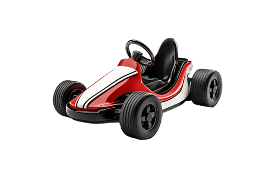 Kids Go Kart Isolated on Transparent Background PNG Image.