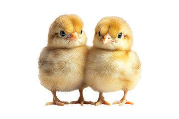 Fototapeta premium Layer Chicks Isolated on Transparent Background PNG Image.