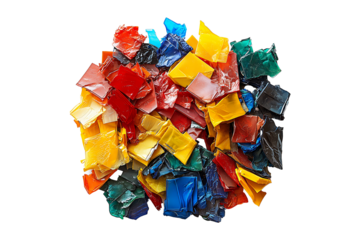 Ld Plastic Scrap Isolated on Transparent Background PNG Image.