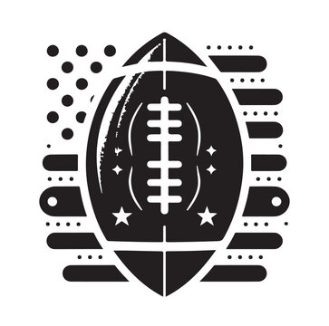 recommend clip art: American football silhouette vector illustration