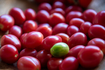 Vegetables on a wooden tray