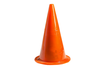 Solar Safety Cone Isolated on Transparent Background PNG Image.