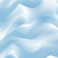 Fototapeta premium Seamless wave like pattern in light blue with flowing lines reflecting a serene atmosphere and gentle movement. Generative AI