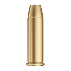 Asset 3D Golden Ammunition .38 Caliber Bullet - Isolated Background