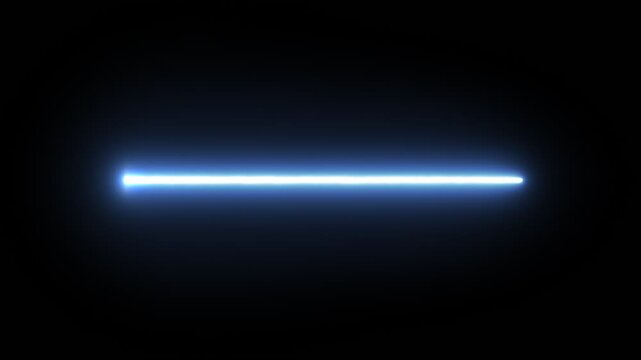 Realistic animation of a laser beam on a black background alpha channel.