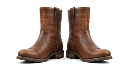 Stylish Brown Leather Boots Autumn Fashion Footwear