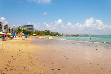 linda orla da praia da Ponta Verde em Maceió Alagoas Brasil
