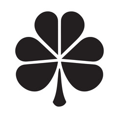 FOUR LEAF CLOVER silhouette vector illustration