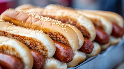 Hot Dogs Displayed with Studio Lighting