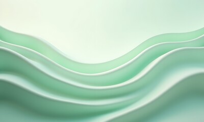 Abstract Blue and Green Wavy Background with Dynamic Flow and Artistic Curves, High quality wallpaper, Generative Ai