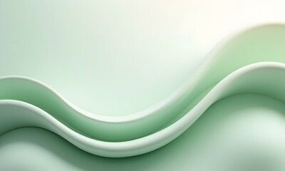 Abstract Green Wave Design with Flowing Lines and Dynamic Texture, High quality wallpaper, Generative Ai