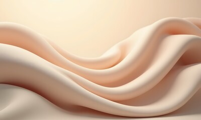 Soft pink silk fabric with flowing waves creates a smooth, shiny texture for elegant red and white backgrounds, High quality wallpaper, Generative Ai