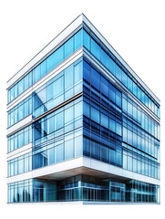 a modern office building characterized by its sleek design and extensive use of glass. reflecting contemporary architectural trends the structure features multiple floors with large windows. emphasizi