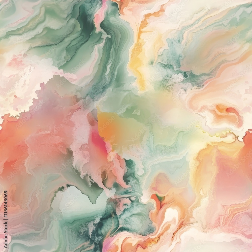 Aufkleber abstract swirling patterns in soft pastel colors create a calming and elegant visual effect suitable
