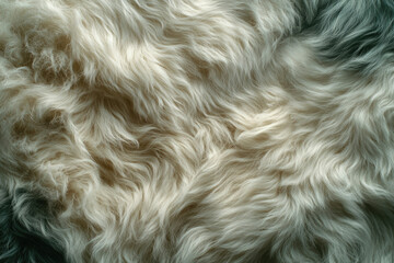 Close-up view of soft, fluffy, light beige fur texture.