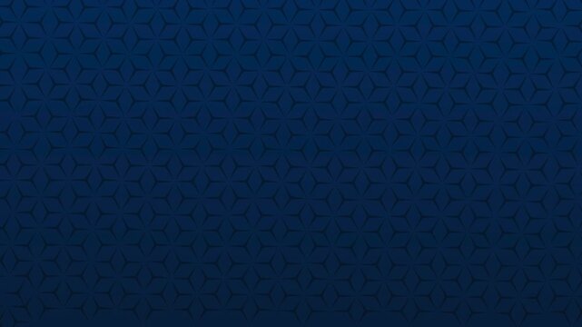 Pulsing Back and Forth Dark Blue Isometric Cube Grid Pattern - Animated Geometric Rhombus Background Motion Design